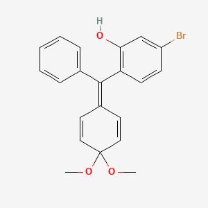 molecular formula C21H19BrO3 B1504291 5-Bromo-2-[(4,4-dimethoxycyclohexa-2,5-dien-1-ylidene)(phenyl)methyl]phenol CAS No. 431039-52-0