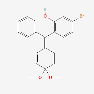 5-Bromo-2-[(4,4-dimethoxycyclohexa-2,5-dien-1-ylidene)(phenyl)methyl]phenol