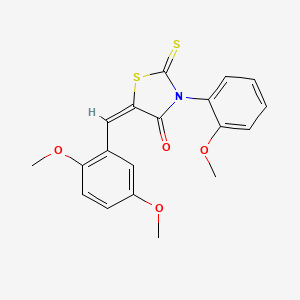 (5E)-5-[(2,5-dimethoxyphenyl)methylidene]-3-(2-methoxyphenyl)-2-sulfanylidene-1,3-thiazolidin-4-one