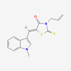 (5Z)-5-[(1-methyl-1H-indol-3-yl)methylidene]-3-(prop-2-en-1-yl)-2-thioxo-1,3-thiazolidin-4-one