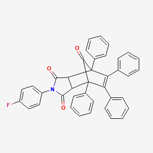 molecular formula C39H26FNO3 B15042940 2-(4-fluorophenyl)-4,5,6,7-tetraphenyl-3a,4,7,7a-tetrahydro-1H-4,7-methanoisoindole-1,3,8(2H)-trione 