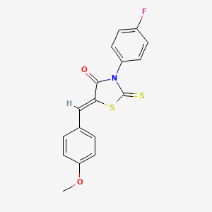 (5Z)-3-(4-fluorophenyl)-5-(4-methoxybenzylidene)-2-thioxo-1,3-thiazolidin-4-one