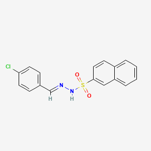 N'-[(E)-(4-chlorophenyl)methylidene]naphthalene-2-sulfonohydrazide