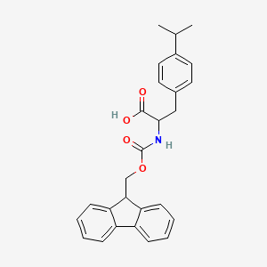 molecular formula C27H27NO4 B1504296 N-{[(9H-Fluorène-9-yl)méthoxy]carbonyl}-4-propan-2-ylphénylalanine CAS No. 204384-73-6