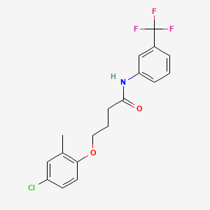 4-(4-chloro-2-methylphenoxy)-N-[3-(trifluoromethyl)phenyl]butanamide