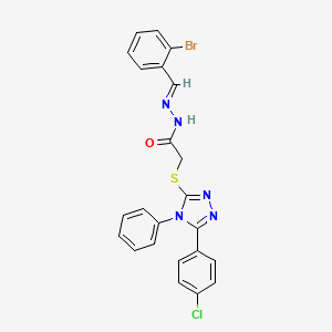 N'-[(E)-(2-bromophenyl)methylidene]-2-{[5-(4-chlorophenyl)-4-phenyl-4H-1,2,4-triazol-3-yl]sulfanyl}acetohydrazide