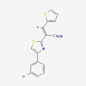 (2E)-2-[4-(3-bromophenyl)-1,3-thiazol-2-yl]-3-(2-thienyl)-2-propenenitrile