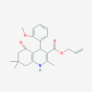 Prop-2-en-1-yl 4-(2-methoxyphenyl)-2,7,7-trimethyl-5-oxo-1,4,5,6,7,8-hexahydroquinoline-3-carboxylate