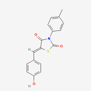 (5Z)-5-[(4-hydroxyphenyl)methylidene]-3-(4-methylphenyl)-1,3-thiazolidine-2,4-dione