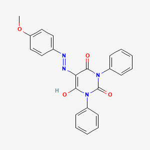 5-(2-(4-methoxyphenyl)hydrazono)-1,3-diphenylpyrimidine-2,4,6(1H,3H,5H)-trione