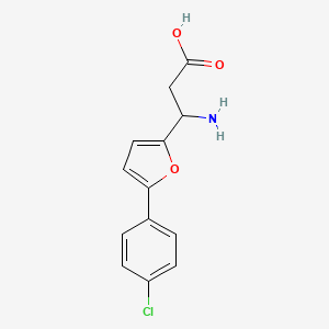 molecular formula C13H12ClNO3 B1504306 3-Amino-3-(5-(4-chlorophenyl)furan-2-yl)propanoic acid CAS No. 773125-84-1