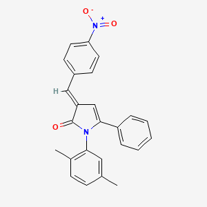 (3E)-1-(2,5-dimethylphenyl)-3-(4-nitrobenzylidene)-5-phenyl-1,3-dihydro-2H-pyrrol-2-one