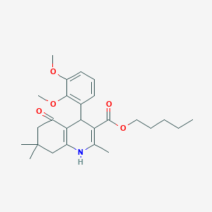 Pentyl 4-(2,3-dimethoxyphenyl)-2,7,7-trimethyl-5-oxo-1,4,5,6,7,8-hexahydroquinoline-3-carboxylate