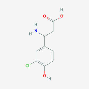 molecular formula C9H10ClNO3 B1504312 3-Amino-3-(3-chloro-4-hydroxyphenyl)propanoic acid CAS No. 682803-83-4