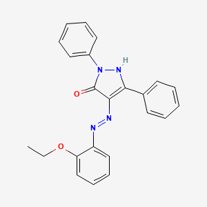 (4E)-4-[2-(2-ethoxyphenyl)hydrazinylidene]-2,5-diphenyl-2,4-dihydro-3H-pyrazol-3-one