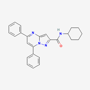 N-cyclohexyl-5,7-diphenylpyrazolo[1,5-a]pyrimidine-2-carboxamide