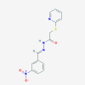 N'-[(E)-(3-nitrophenyl)methylidene]-2-(pyridin-2-ylsulfanyl)acetohydrazide