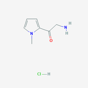 molecular formula C7H11ClN2O B1504315 2-Amino-1-(1-methyl-1H-pyrrol-2-YL)ethanone hydrochloride CAS No. 668972-71-2