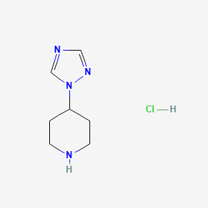 molecular formula C7H13ClN4 B1504316 4-(1H-1,2,4-triazol-1-yl)piperidine hydrochloride CAS No. 787640-25-9