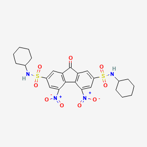 4,5-Dinitro-9-oxo-9H-fluorene-2,7-disulfonic acid bis-cyclohexylamide