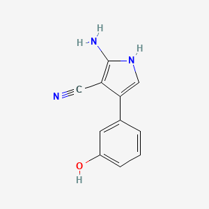 molecular formula C11H9N3O B1504319 2-Amino-4-(3-hydroxyphenyl)-1H-pyrrole-3-carbonitrile CAS No. 344359-56-4