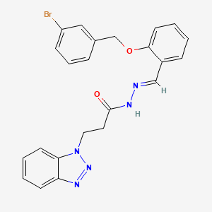 3-(1H-1,2,3-Benzotriazol-1-YL)-N'-[(E)-{2-[(3-bromophenyl)methoxy]phenyl}methylidene]propanehydrazide