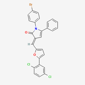 (3E)-1-(4-bromophenyl)-3-{[5-(2,5-dichlorophenyl)furan-2-yl]methylidene}-5-phenyl-1,3-dihydro-2H-pyrrol-2-one