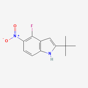 molecular formula C12H13FN2O2 B1504320 2-Tert-butyl-4-fluoro-5-nitro-1H-indole CAS No. 952664-90-3