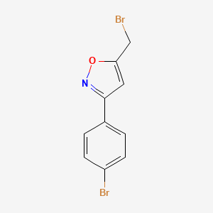 molecular formula C10H7Br2NO B1504322 5-(Bromomethyl)-3-(4-bromophenyl)isoxazole CAS No. 5300-99-2