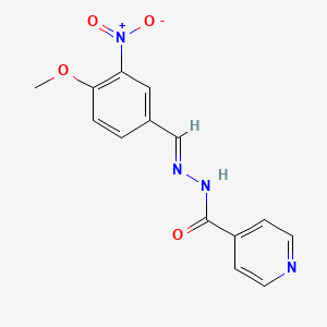 molecular formula C14H12N4O4 B15043248 N'-[(E)-(4-methoxy-3-nitrophenyl)methylidene]pyridine-4-carbohydrazide 