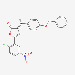 molecular formula C23H15ClN2O5 B15043255 (4Z)-4-[4-(benzyloxy)benzylidene]-2-(2-chloro-5-nitrophenyl)-1,3-oxazol-5(4H)-one 