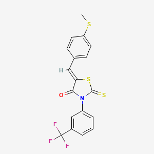 (5Z)-5-[4-(methylsulfanyl)benzylidene]-2-thioxo-3-[3-(trifluoromethyl)phenyl]-1,3-thiazolidin-4-one