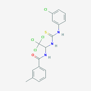 3-methyl-N-(2,2,2-trichloro-1-{[(3-chlorophenyl)carbamothioyl]amino}ethyl)benzamide