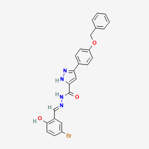 3-[4-(benzyloxy)phenyl]-N'-[(E)-(5-bromo-2-hydroxyphenyl)methylidene]-1H-pyrazole-5-carbohydrazide