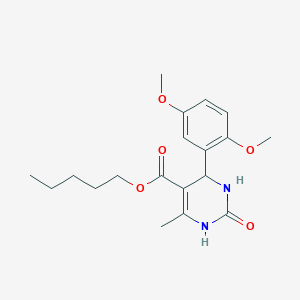 molecular formula C19H26N2O5 B15043290 Pentyl 4-(2,5-dimethoxyphenyl)-6-methyl-2-oxo-1,2,3,4-tetrahydropyrimidine-5-carboxylate 