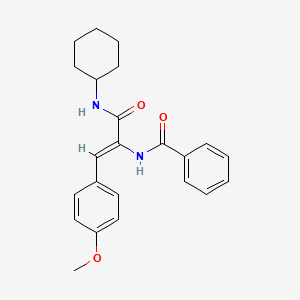 molecular formula C23H26N2O3 B15043317 N-(1-Cyclohexylcarbamoyl-2-(4-methoxy-phenyl)-vinyl)-benzamide 