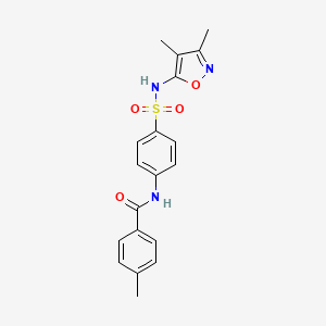 N-{4-[(3,4-dimethyl-1,2-oxazol-5-yl)sulfamoyl]phenyl}-4-methylbenzamide