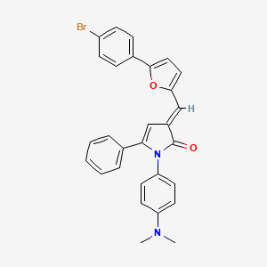 (3E)-3-{[5-(4-bromophenyl)furan-2-yl]methylidene}-1-[4-(dimethylamino)phenyl]-5-phenyl-1,3-dihydro-2H-pyrrol-2-one