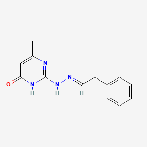 6-methyl-2-[(2E)-2-(2-phenylpropylidene)hydrazinyl]pyrimidin-4-ol