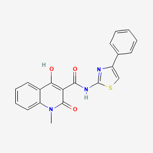 4-hydroxy-1-methyl-2-oxo-N-(4-phenyl-1,3-thiazol-2-yl)-1,2-dihydroquinoline-3-carboxamide