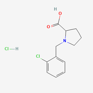molecular formula C12H15Cl2NO2 B1504338 1-(2-Chlorobenzyl)pyrrolidine-2-carboxylic acid hydrochloride CAS No. 884659-54-5