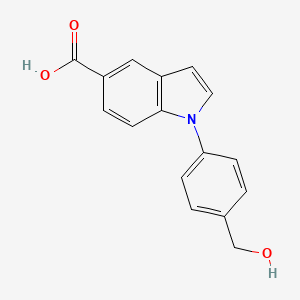 molecular formula C16H13NO3 B1504339 1-(4-Hydroxymethylphenyl)-1H-indole-5-carboxylic acid CAS No. 71935-17-6