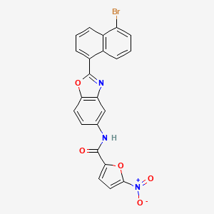 N-[2-(5-bromonaphthalen-1-yl)-1,3-benzoxazol-5-yl]-5-nitrofuran-2-carboxamide