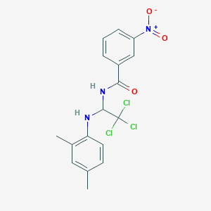 3-nitro-N-[2,2,2-trichloro-1-(2,4-dimethylanilino)ethyl]benzamide