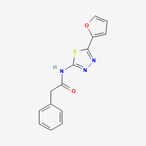 N-[5-(furan-2-yl)-1,3,4-thiadiazol-2-yl]-2-phenylacetamide