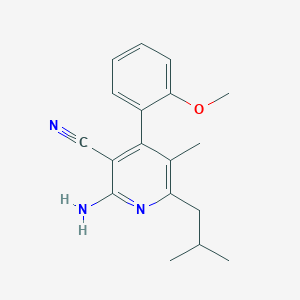 2-Amino-4-(2-methoxyphenyl)-5-methyl-6-(2-methylpropyl)pyridine-3-carbonitrile