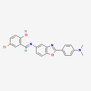 4-bromo-2-[(E)-({2-[4-(dimethylamino)phenyl]-1,3-benzoxazol-5-yl}imino)methyl]phenol