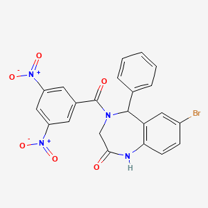 7-Bromo-4-(3,5-dinitrobenzoyl)-5-phenyl-2,3,4,5-tetrahydro-1H-1,4-benzodiazepin-2-one