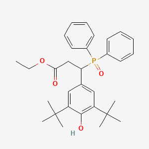 molecular formula C31H39O4P B15043490 Ethyl 3-(3,5-di-tert-butyl-4-hydroxyphenyl)-3-(diphenylphosphoryl)propanoate 