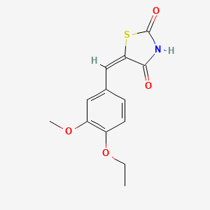 (5E)-5-(4-ethoxy-3-methoxybenzylidene)-1,3-thiazolidine-2,4-dione